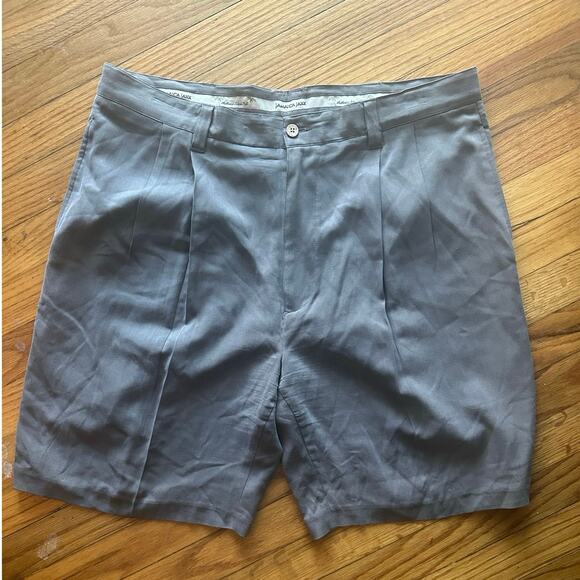 Jamaica Jaxx Grey Silk Casual Shorts - Picture 1 of 8